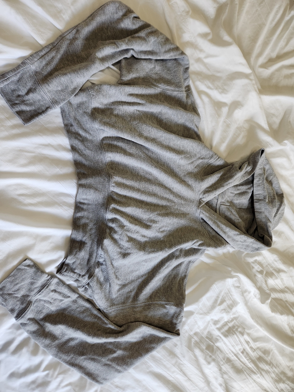 Light Gray Hooded Pullover Sweatshirt